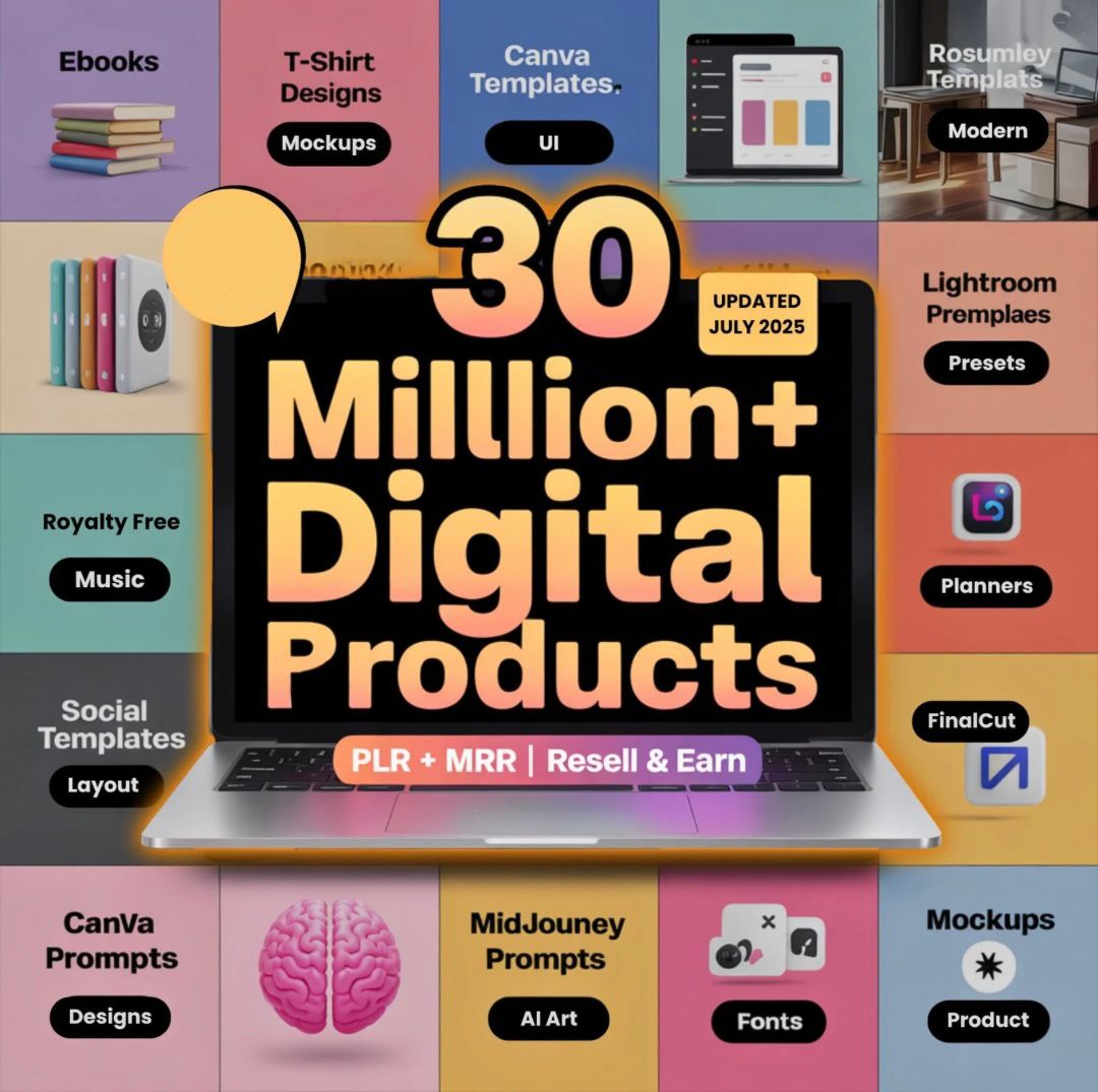 30 Million+ Resell Digital Products Bundle (PLR + MRR)