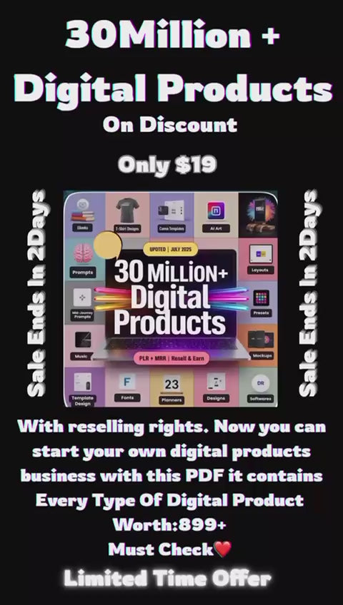 30 Million+ Resell Digital Products Bundle (PLR + MRR)